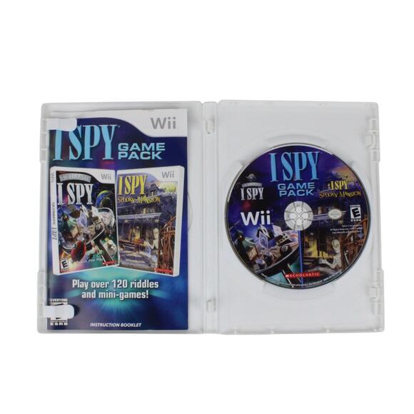 I Spy Game Pack - Ultimate / Spooky Mansion (Nintendo Wii, 2009) CIB Complete - Picture 3 of 3